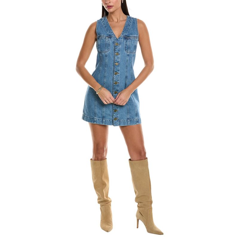 Frame Denim Womens Trucker Shift Dress, Blue - Nwt Sz 8